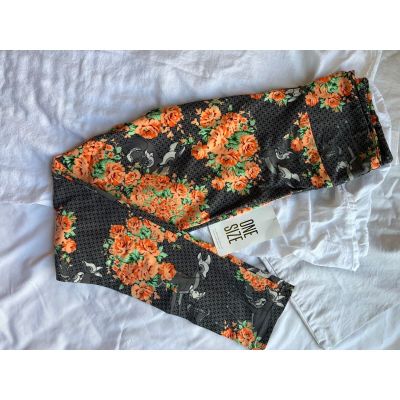 Lularoe Disney Bambi Roses HTF OS Leggings